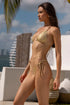 Luli Fama Medusa Seamless Wavy Ruched Back Brazilian Tie Side Bottom